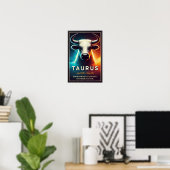Een Kosmische Stier Stier Dierenriem Poster (Thuiskantoor)