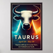 Een Kosmische Stier Stier Dierenriem Poster (Voorkant)