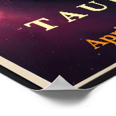 Een kosmische Stier Stier Zodiac Poster (Hoek)