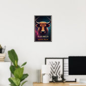 Een kosmische Stier Stier Zodiac Poster (Thuiskantoor)