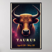 Een kosmische Stier Stier Zodiac Poster (Voorkant)