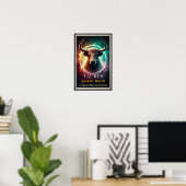 Een kosmische Stier Stier Zodiac Poster (Thuiskantoor)