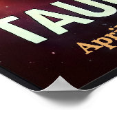 Een kosmische Stier Stier Zodiac Poster (Hoek)