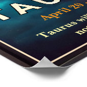 Een kosmische Stier Stier Zodiac Poster (Hoek)