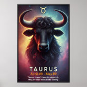 Een kosmische Stier Stier Zodiac Poster (Voorkant)