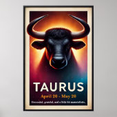 Een kosmische Stier Stier Zodiac Poster (Voorkant)