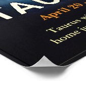 Een kosmische Stier Stier Zodiac Poster (Hoek)