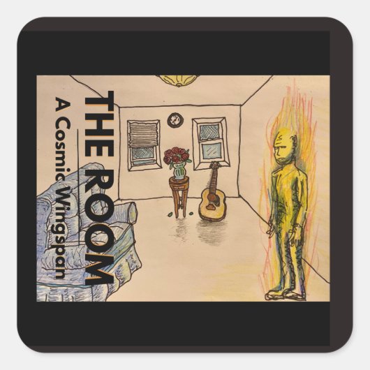 Een kosmische vleugelspan "The Room" sticker (Voorkant)