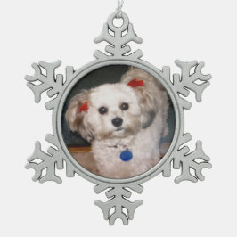 Een kostbare sneeuwvlok tin sneeuwvlok ornament