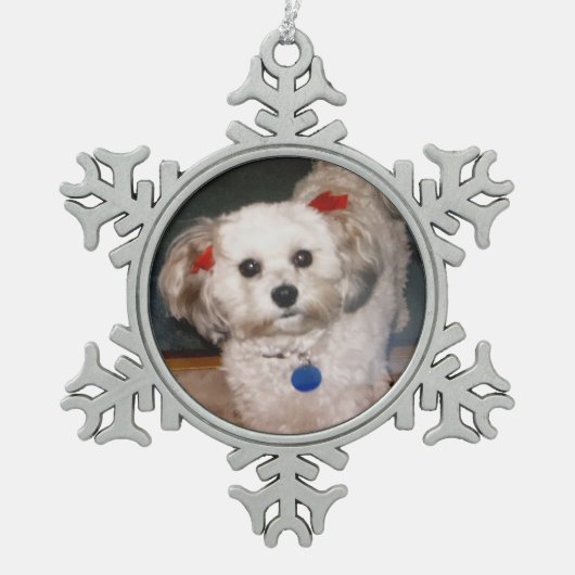 Een kostbare sneeuwvlok tin sneeuwvlok ornament (Voorkant)