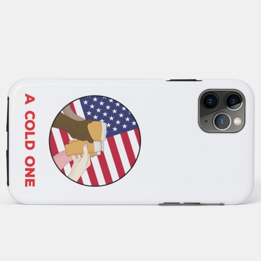 Een koude Amerikaanse bier Case-Mate iPhone Case (Achterkant (horizontaal))