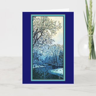 Een koude dag feestdagen kaart