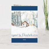 een koude de wintersdag feestdagen kaart (Achterkant)