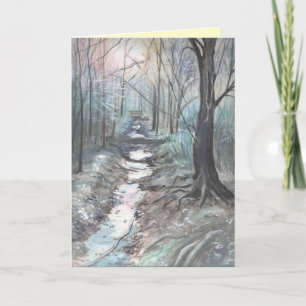 een koude de wintersdag feestdagen kaart