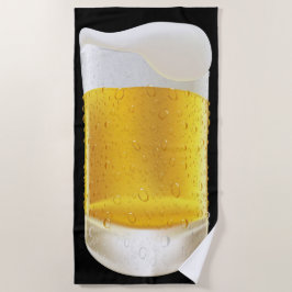 Een koude, koude Mok van ijskoude Sudsy Beer Strandlaken
