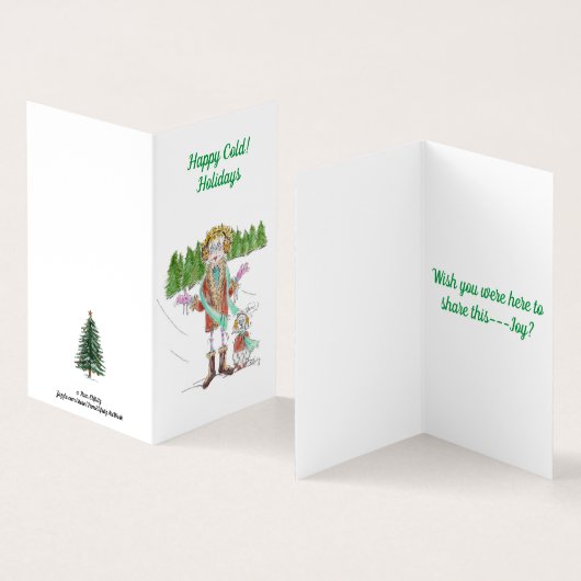 Een koude minnesota Kerstmis voor baby's en bubbel Kaart (Binnen en buitenkant)