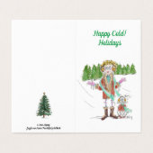 Een koude minnesota Kerstmis voor baby's en bubbel Kaart (Buitenkant ongevouwen)