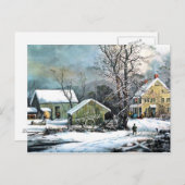 Een koude ochtend - Art Poscard Briefkaart (Voorkant / Achterkant)