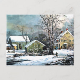 Een koude ochtend - Art Poscard Briefkaart