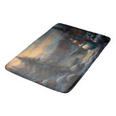 Een koude ontvangst | Jolly Sneeuwman Kerstmis Badmat (Gekanteld)