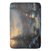 Een koude ontvangst | Jolly Sneeuwman Kerstmis Badmat (Voorkant Verticaal)