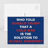 Een Koude Oorlog is geen oplossing voor de opwarmi Briefkaart (Voorkant / Achterkant)