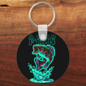 een koude vis met een coole kunst sleutelhanger (Voorkant)