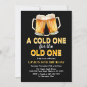 Een koude voor de oude Bier Birthday Party Kaart (Voorkant)