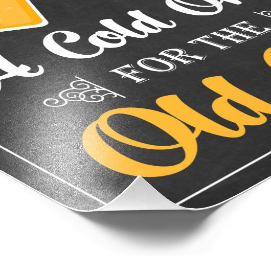 Een koude voor het oude gebaar. foto afdruk (Hoek)