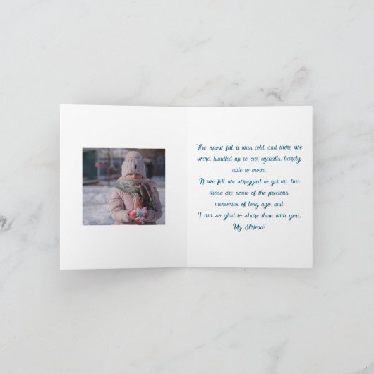 EEN KOUDE VRIENDSCHAP KAART (Binnen)