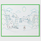 Een koude winterdag - cadeaupapier (Vlak)