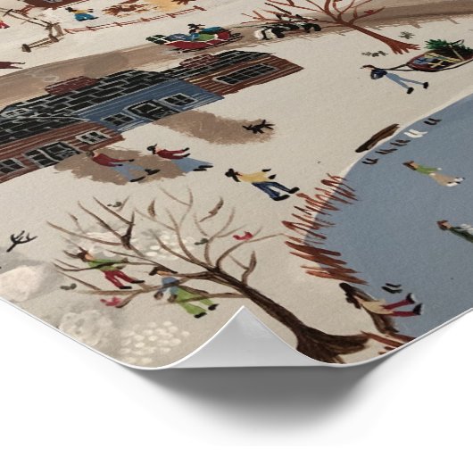 Een koude winterdag... poster (Hoek)