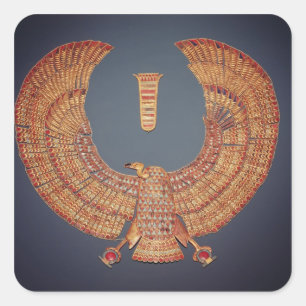 Een kraag in de vorm van de gier godin vierkante sticker