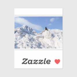 Een kraai bij Crowfoot Mountain Alberta Canada Sticker