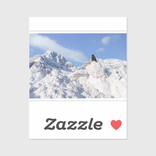 Een kraai bij Crowfoot Mountain Alberta Canada Sticker (Vel)