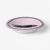 Een kraai of Raven Halloween Roze en Zwart Papieren Kommen (Gebogen)