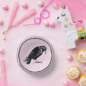 Een kraai of Raven Halloween Roze en Zwart Papieren Kommen (Feest)