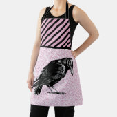 Een kraai of Raven Halloween Roze en Zwart Schort (Insitu)