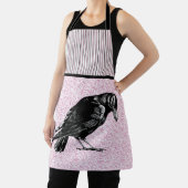 Een kraai of Raven Halloween Roze en Zwart Schort (Insitu)