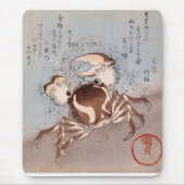 Een krab op de kust muismat (Voorkant)