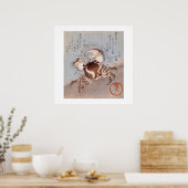 Een krab op de kust poster (Keuken)