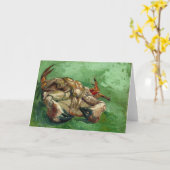 Een krab op zijn rug | Vincent van Gogh Kaart (Gele Bloem)
