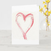 Een krabbelige hartnotitiekaart of wenskaart kaart (Gele Bloem)