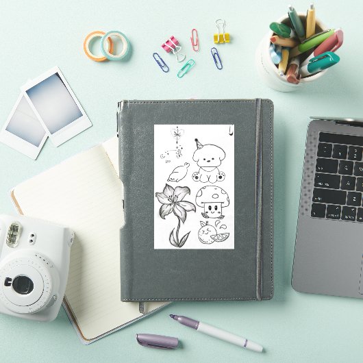 een krabbelpagina voor jou sticker (iPad Cover)