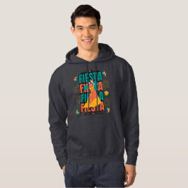 Een krachtig ontwerp met de woorden Fiesta Hoodie