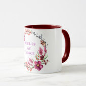 Een krans van bloemen en twijgen mok (Voorkant rechts)