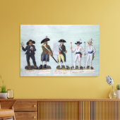 Een krantenverkoper, een burger die klaar is om te canvas afdruk (Insitu (Woonkamer))