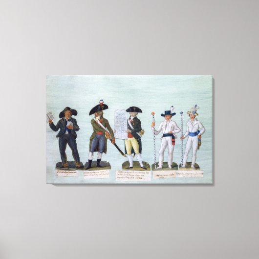 Een krantenverkoper, een burger die klaar is om te canvas afdruk (Voorkant)