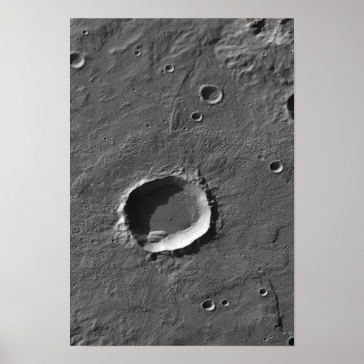 Een krater op Mars Poster (Voorkant)