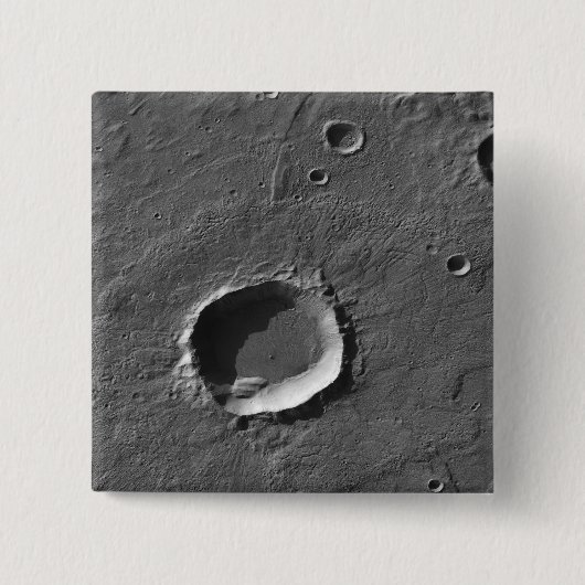 Een krater op Mars Vierkante Button 5,1 Cm (Voorkant)